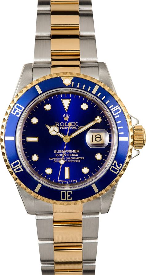 rolex blauw met zilver